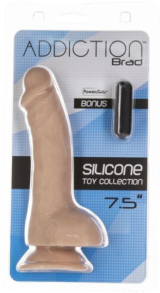 Фалоімітатор ADDICTION &mdash; BRAD 7,5&Prime; Dildo With Balls, Beige SO5584 фото