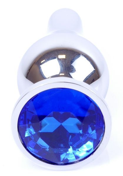 Анальний пробка Boss Series - Jewellery Silver BUTT PLUG Dark Blue, BS6400077 BS6400077 фото
