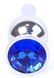 Анальний пробка Boss Series - Jewellery Silver BUTT PLUG Dark Blue, BS6400077 BS6400077 фото 2