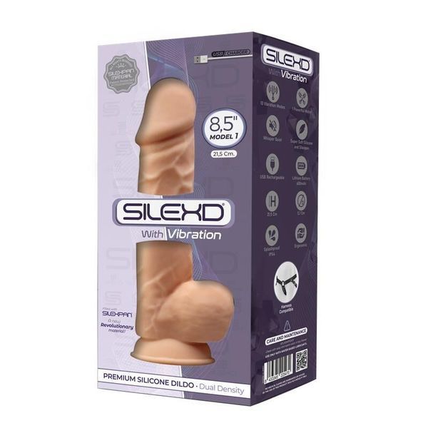 Фалоімітатор з вібрацією SilexD Norman Vibro Flesh (MODEL 1 size 8,5in) SO5016 фото