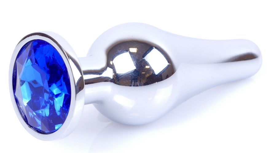 Анальний пробка Boss Series - Jewellery Silver BUTT PLUG Dark Blue, BS6400077 BS6400077 фото