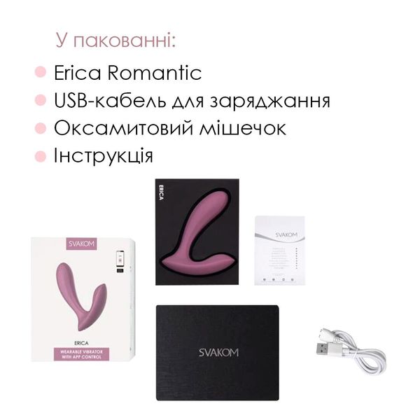 Смарт вібратор в трусики Svakom Erica Romantic Rose SO8219 фото