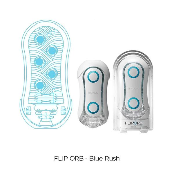 Мастурбатор Tenga Flip Orb — Blue Rush SO3048 фото