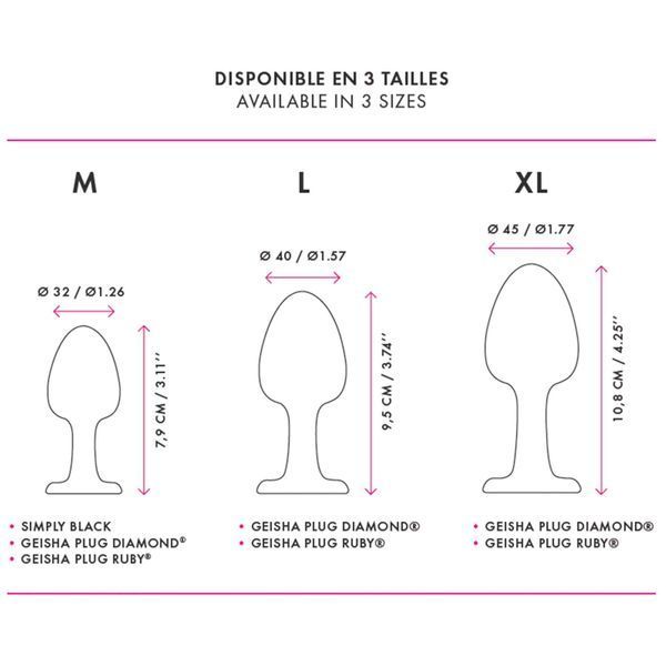 Анальна пробка Dorcel Geisha Plug Diamond M з кулькою всередині MD1229 фото
