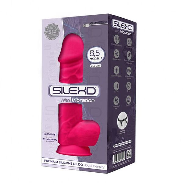 Фалоімітатор з вібрацією SilexD Norman Vibro Pink (MODEL 1 size 8,5in) SO5017 фото