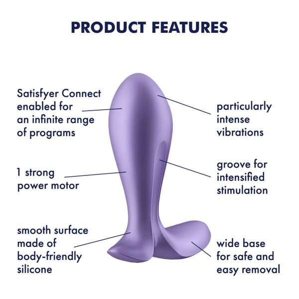 Анальна смарт-пробка Satisfyer Intensity Plug Purple SO8626 фото