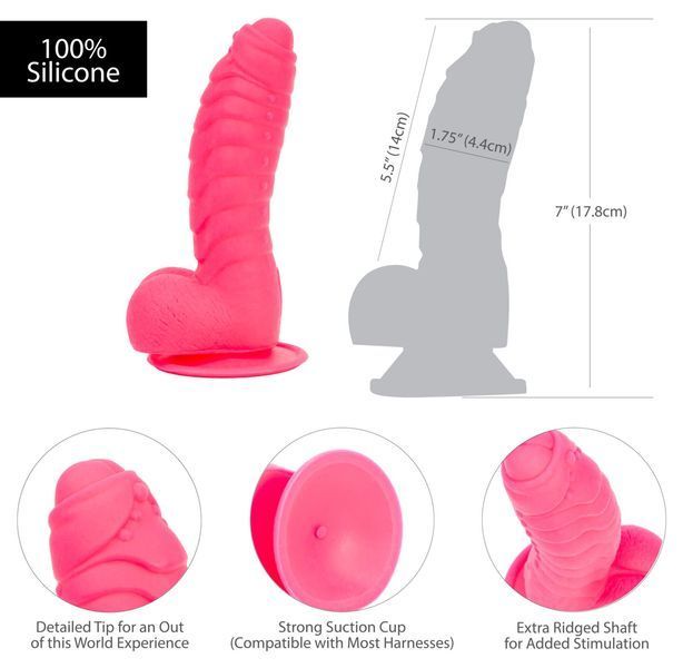 Фалоімітатор ADDICTION &mdash; Tom 7&Prime; Dildo With Balls &mdash; Pink SO5585 фото