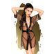Комплект з прозорим пеньюаром та мініатюрними стрінгами Penthouse - Midnight Mirage Black S/L SO4368 фото 1