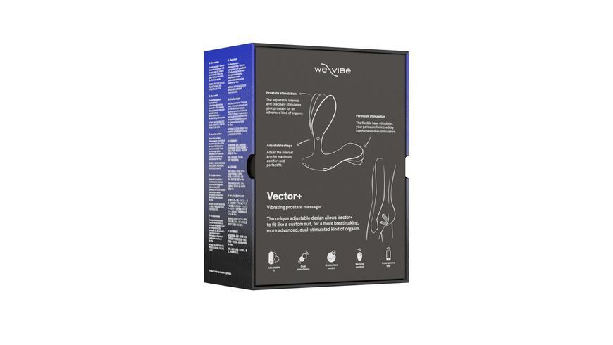 Смарт-вібромасажер простати We-Vibe Vector+ Charcoal Black 540086 фото