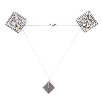 Затискачі для сосків з легкої підвіскою LOCKINK Adjustable Nipple Clamps with Light Pendant - Grey SX0849 фото