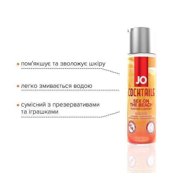Лубрикант на водній основі System JO Cocktails - Sex on the Beach (60 мл) SO6159 фото