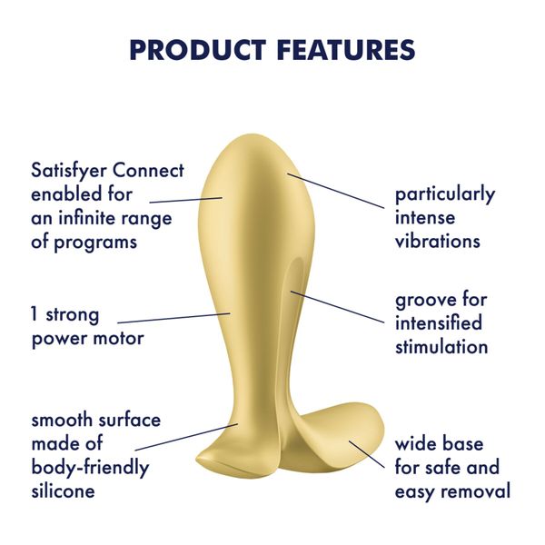 Анальна смарт-пробка Satisfyer Intensity Plug Gold SO8627 фото