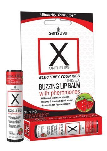 Стимулювальний бальзам для губ унісекс Sensuva - X on the Lips Strawberry SO4461 фото