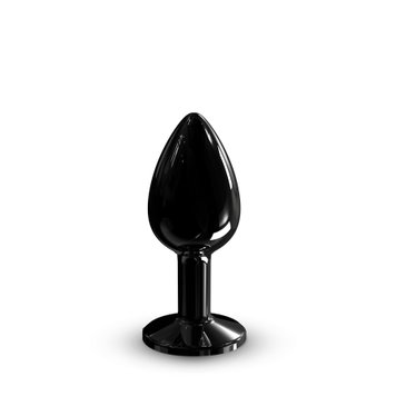 Металева анальна пробка з кристалом Dorcel Diamond Plug Black S SO7808 фото