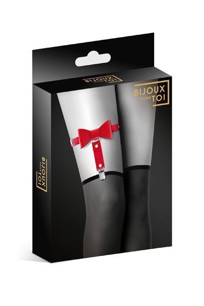 Гартер на ногу Bijoux Pour Toi - WITH BOW Red SO2221 фото