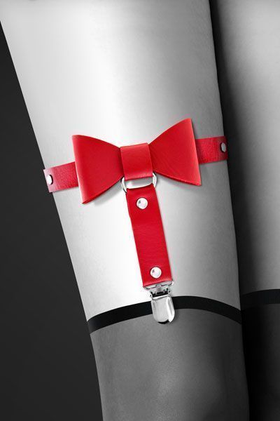 Гартер на ногу Bijoux Pour Toi - WITH BOW Red SO2221 фото