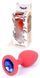 Силіконовий анальний пробка Boss Series - Jewellery Red Silicon PLUG Medium Blue M, BS6400084 BS6400084 фото 1
