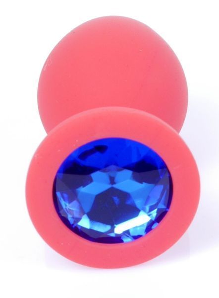 Силіконовий анальний пробка Boss Series - Jewellery Red Silicon PLUG Medium Blue M, BS6400084 BS6400084 фото