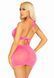 Сукня Leg Avenue Lurex Rhinestone Keyhole Halter Dress One Size Neon Pink SX2768 фото 3