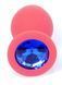 Силіконовий анальний пробка Boss Series - Jewellery Red Silicon PLUG Medium Blue M, BS6400084 BS6400084 фото 3