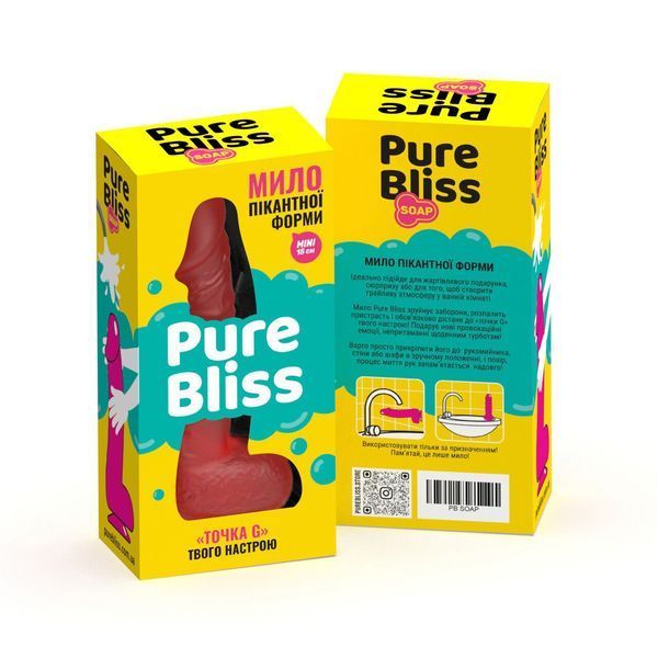 Крафтове мило-член із присоскою Pure Bliss MINI Red SO6355 фото