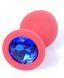 Силіконовий анальний пробка Boss Series - Jewellery Red Silicon PLUG Medium Blue M, BS6400084 BS6400084 фото 2