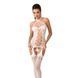 Бодістокінг Passion BS056 white, комбінезон, імітація панчох PBS056W фото 1