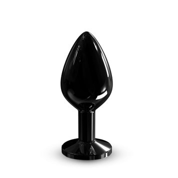 Металева анальна пробка з кристалом Dorcel Diamond Plug Black M SO7809 фото