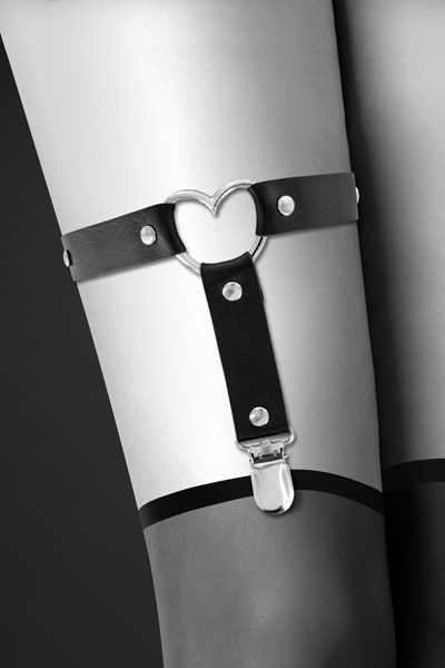 Гартер на ногу Bijoux Pour Toi - WITH HEART Black SO2222 фото