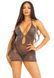 Сукня Leg Avenue Lurex Rhinestone Keyhole Halter Dress One Size Black/Silver SX2769 фото 2