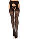 Панчохи Leg Avenue Eyelet lace suspender hose Black One Size SX1063 фото 1