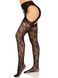 Панчохи Leg Avenue Eyelet lace suspender hose Black One Size SX1063 фото 2