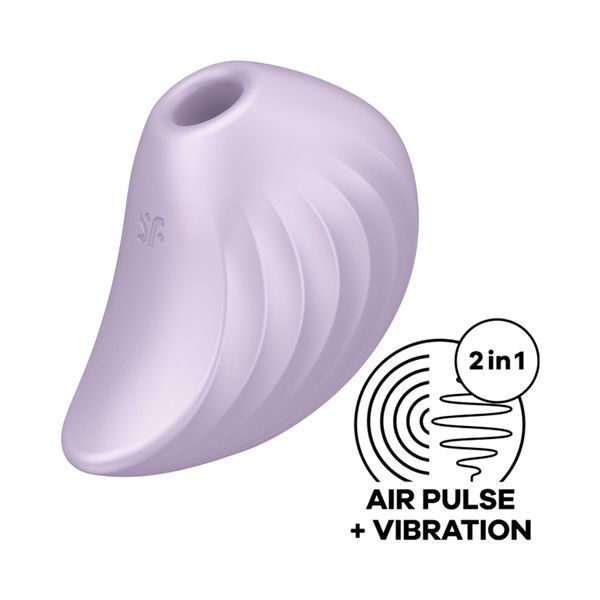 Вакуумний кліторальний стимулятор із вібрацією Satisfyer Pearl Diver Violet SO6078 фото