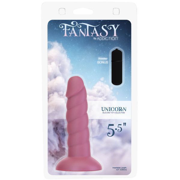 Фалоімітатор Fantasy by Addiction Unicorn Dildo 5.5&rdquo; Pink SX3158 фото