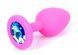 Силіконовий анальний пробка Boss Series - Jewellery Pink Silicon PLUG Small Light Blue S, BS6400081 BS6400081 фото 7
