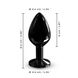 Металева анальна пробка з кристалом Dorcel Diamond Plug Black M SO7809 фото 5