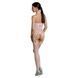 Бодістокінг Passion ECO BS002 white, відкритий доступ, імітація підв&rsquo;язок, абстрактний малюнок SO7070 фото 2