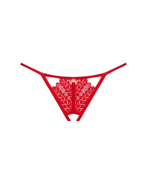 Трусики Obsessive Ingridia crotchless thong XS/S SO9043 фото