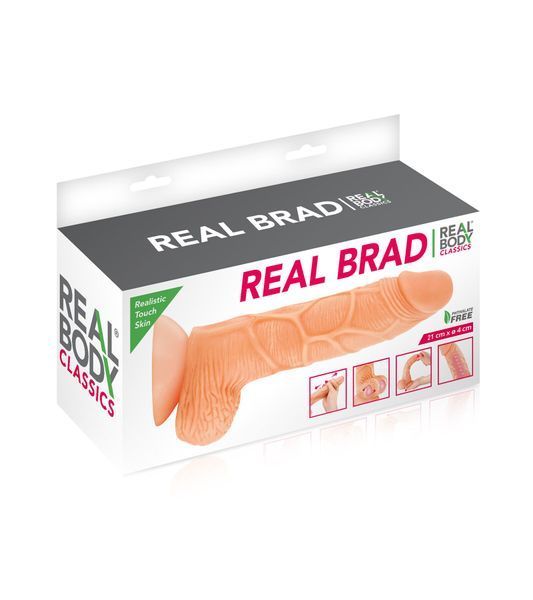 Фалоімітатор із рухомою крайньою плоттю Real Body &mdash; Real Brad SO1889 фото