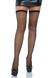 Панчохи-сітка зі швом ззаду Leg Avenue Bow back seam thigh highs One size Black, атласний бант SO8600 фото 2