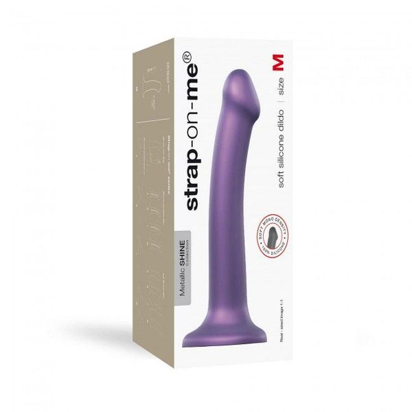 Насадка для страпону Strap-On-Me Mono Density Dildo Violet M, діам. 3,3 см SO3570 фото