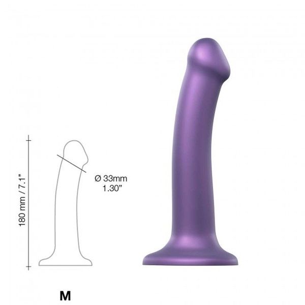 Насадка для страпону Strap-On-Me Mono Density Dildo Violet M, діам. 3,3 см SO3570 фото