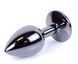 Анальний пробка Boss Series - Jewellery Dark Silver PLUG Light Blue S, BS6400031 BS6400031 фото 3