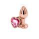 Анальна пробка NS Novelties Rear Assets - Rose Gold Heart - Small - Pink SX4368 фото 1