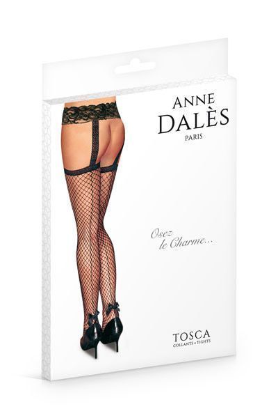 Панчохи з поясом Anne De Ales TOSCA T1 Black SO1921 фото