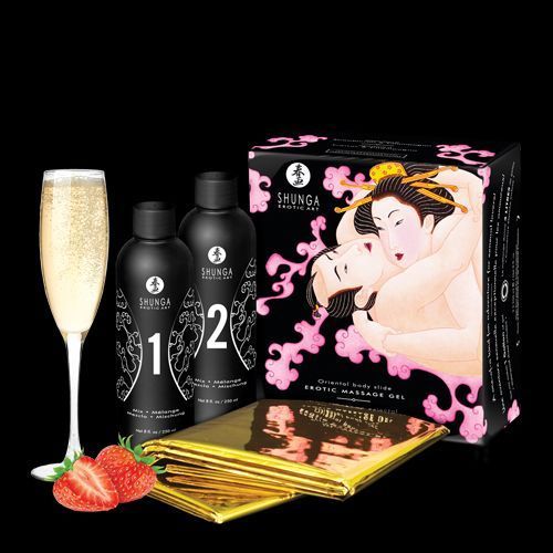 Гель для NURU масажу Shunga Oriental Body-to-Body &ndash; Sparkling Strawberry Wine SO2551 фото