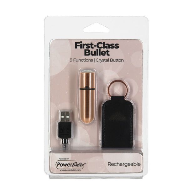 Віброкуля PowerBullet First-Class Bullet 2.5&Prime; з Key Chain Pouch, Rose Gold SO6847 фото