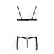 Комплект білизни KASSANDRA SET OpenBra black L/XL - Passion Exclusive: ліф з бахромою, трусики-спідн PS26301 фото 6