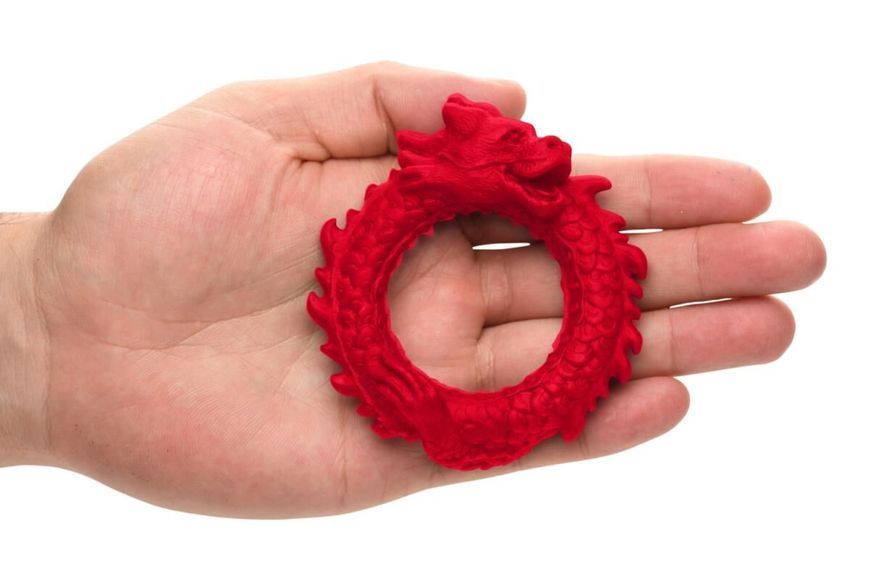 Ерекційне кільце &ndash; дракон Creature Cocks Rise of the Dragon Silicone Penis Ring &ndash; Red, діаметр 4 см SX2221 фото
