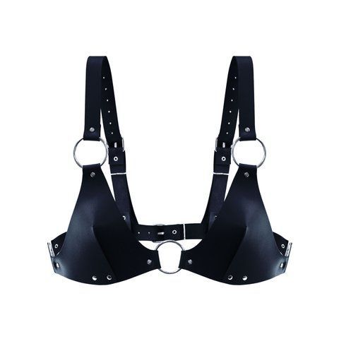 Ліф з натуральної шкіри Feral Feelings - Bikini Top Black SO9420 фото